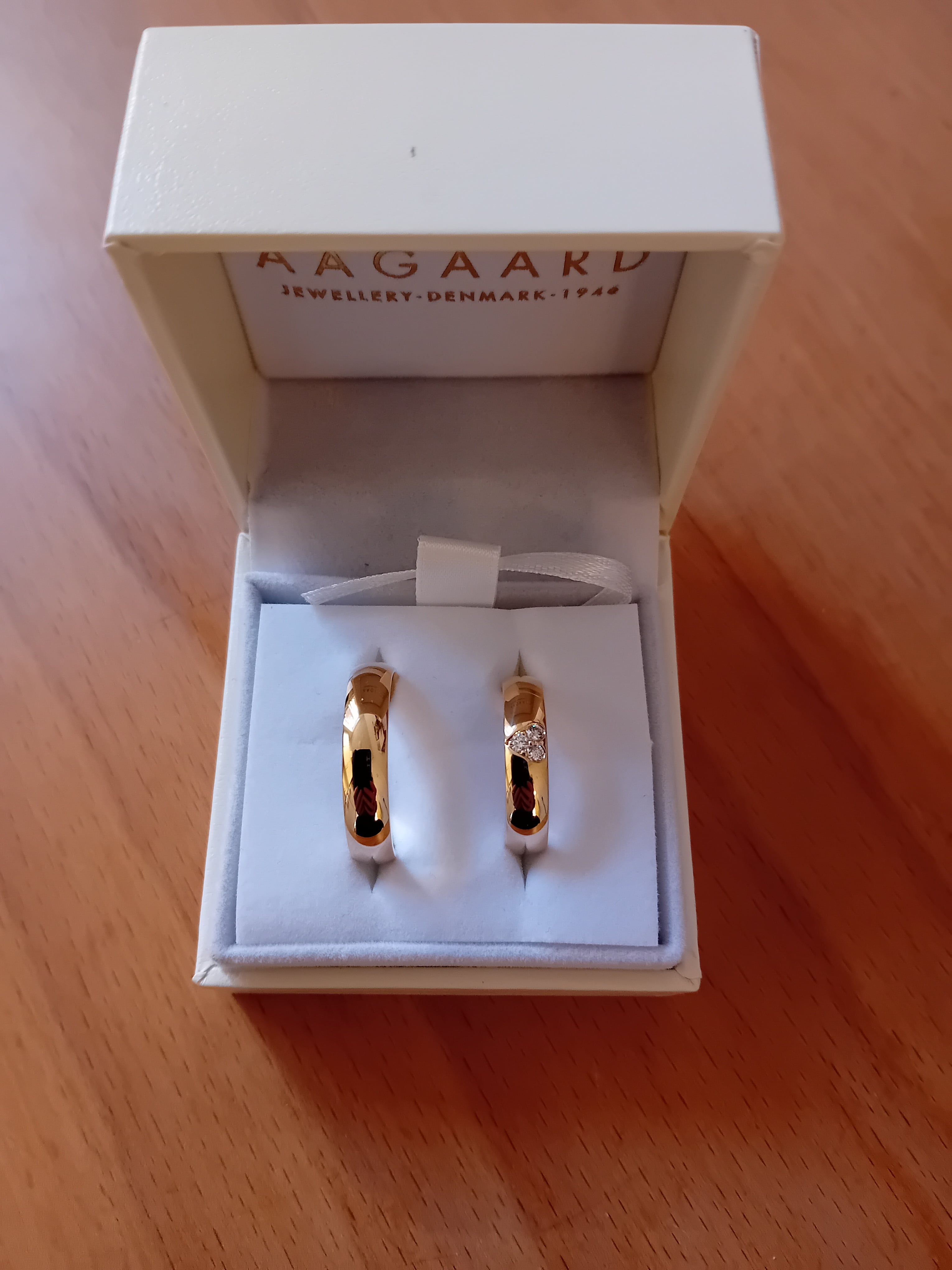 Rødguldsringe med labgrown diamant