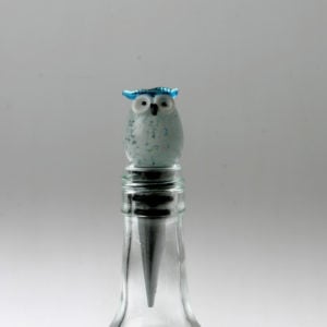 Glas vinprop Blå ugle